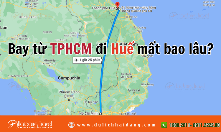 Bay từ TPHCM đi Huế mất bao lâu?