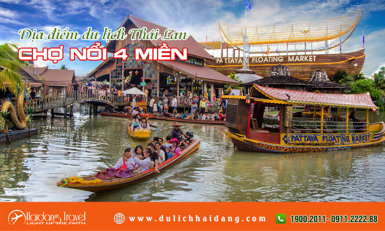 Chợ nổi 4 miền Thái Lan