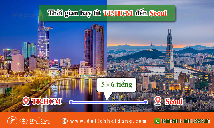 Thời gian bay từ TP.HCM đến Seoul 