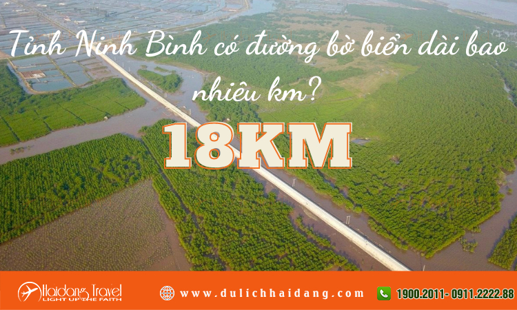 Tỉnh Ninh Bình có đường bờ biển dài bao nhiêu km?