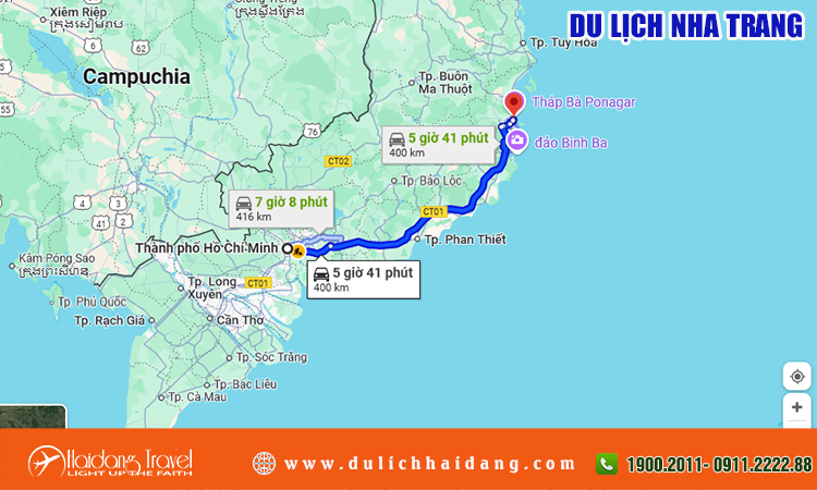 Từ Tphcm đi Nha Trang bao nhiêu km?